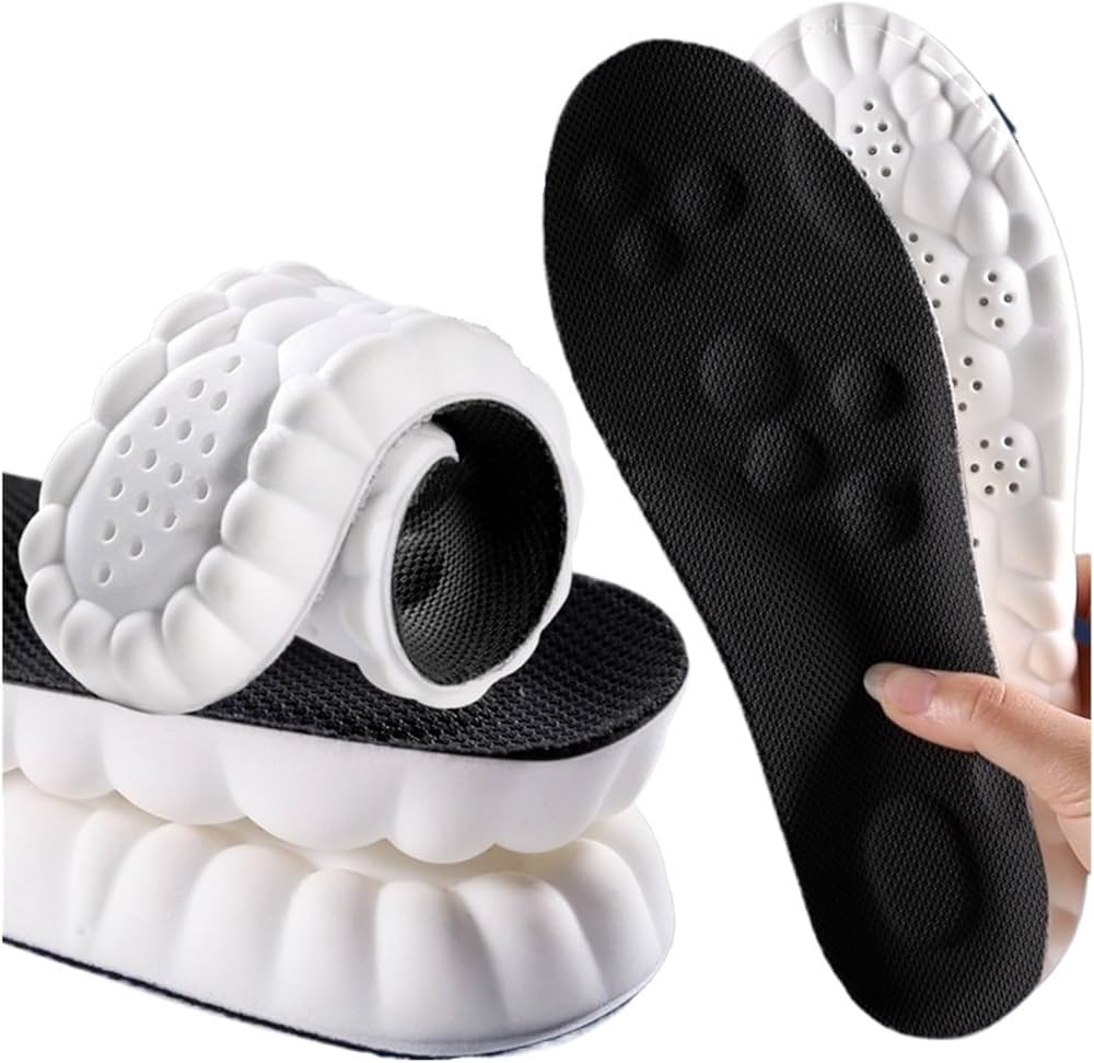 4D Massage Shoes Insoles Super Soft Latex Sports Insole for Feet Running Basket Shoe Sole Arch Support Orthopedic Inserts Unisex