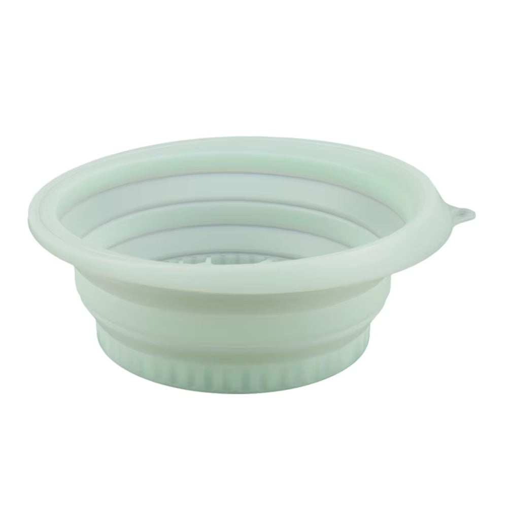 Foldable silicone face bowl with built-in ice tray for refreshing face ice baths and skincare therapy