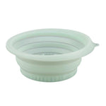 Foldable silicone face bowl with built-in ice tray for refreshing face ice baths and skincare therapy