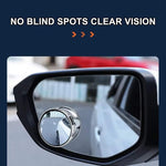 SEAMETAL Car Blind Spot Mirror round Frame Wide-Angle Rearview Auxiliary Convex Mirror