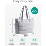 Tote Bag Large Capcity Women'S Bags Puffer Padded Handbag for College School Portable Commuting Leisure Travel Pouch
