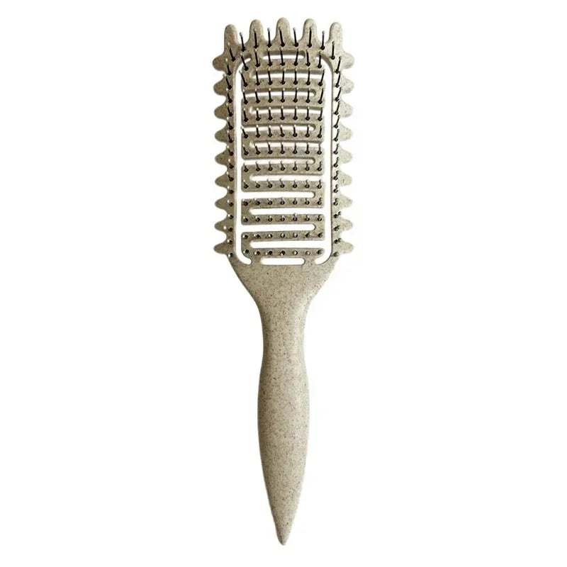 CurlCraft 3-in-1 Defining Brush for shaping, detangling, and styling curly hair with eco-friendly materials and ergonomic design