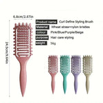 Curl Define Styling Brush Hollow Out Detangling Hair Brush Tangled Wet Curly Hair Comb Shaping Curls Barber Hairdressing Tools