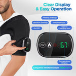 Heating and Vibration Shoulder Support Brace, Electric 3 Level Vibration Shoulder Heating Pad Health Care Shoulder Massager