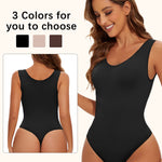 Shapewear Bodysuit Thong Fajas Body Shaper for Women Seamless Light Tummy Control Slimming Flat Belly Underwear Open Crotch
