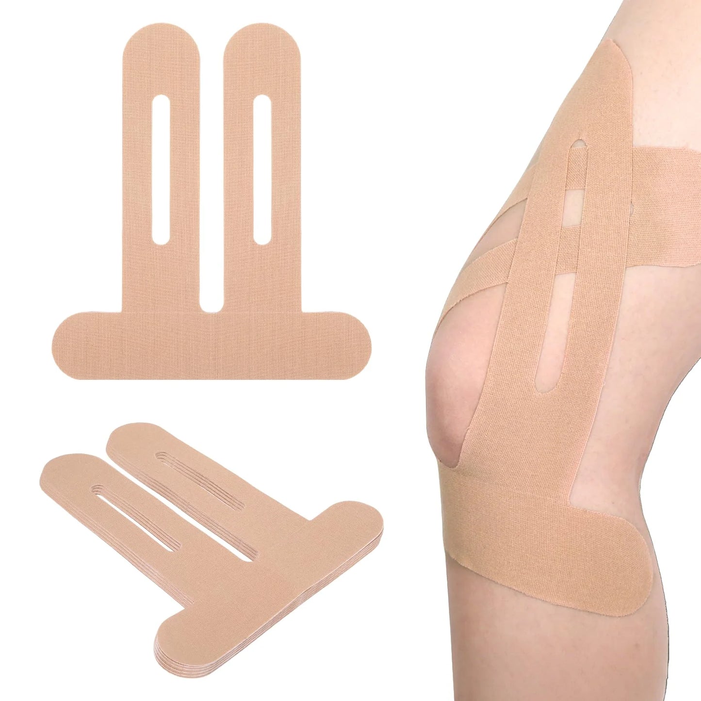 10PCS Kinesiology Tape for Knees,Waterproof & Elastic,Breathable Knee Tape,Athletic Tape Provide Support & Stability for Running