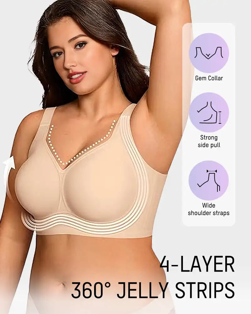 Wireless Jelly Lift Bra for Big Busts – Seamless Full Support