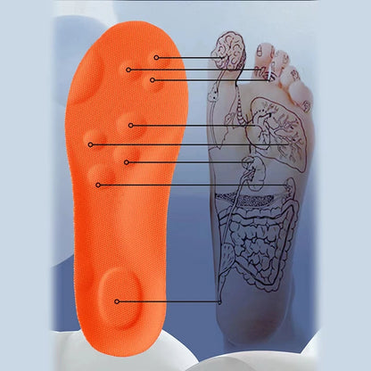 1pairs Latex Sport Insoles Soft High Elasticity Shoe Pads Orthotic Breathable Shock Absorption Cushion Arch Support Insole