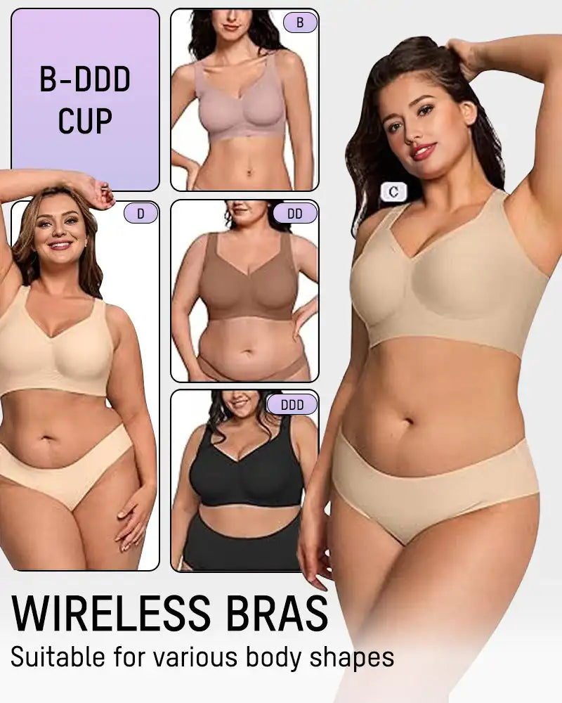 Wireless Jelly Lift Bra for Big Busts – Seamless Full Support