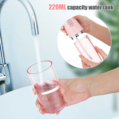 Portable USB Water Flosser – 3 Modes, 4 Jet Tips, 220ml