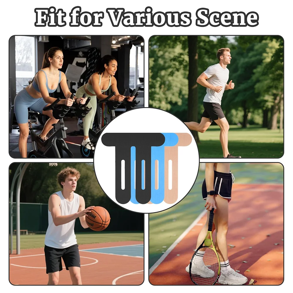 10PCS Kinesiology Tape for Knees,Waterproof & Elastic,Breathable Knee Tape,Athletic Tape Provide Support & Stability for Running