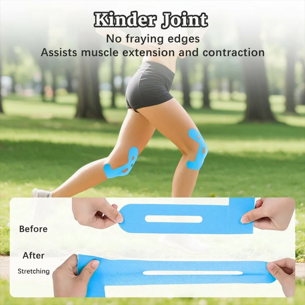 Kinderjoint Pre‑Cut Knee Kinesiology Tape, 10 PCS
