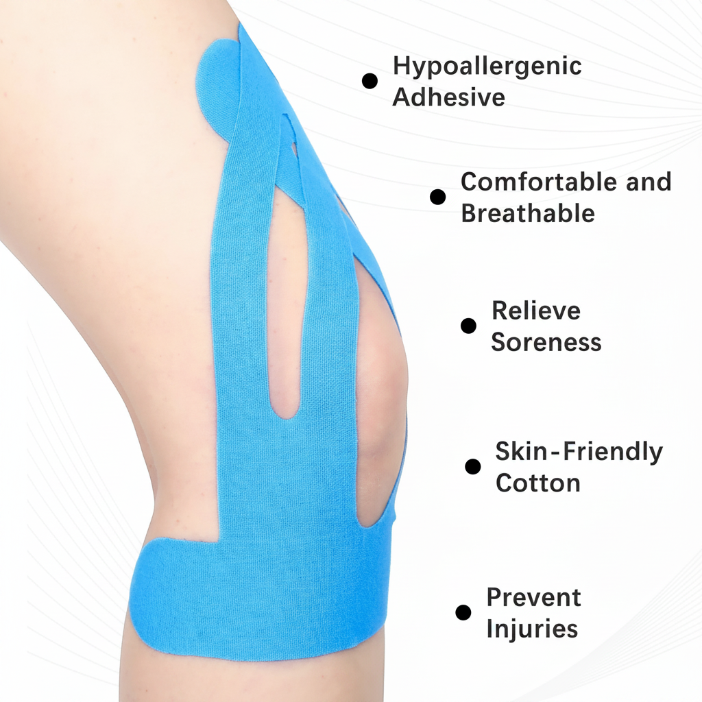 Kinderjoint Pre‑Cut Knee Kinesiology Tape, 10 PCS