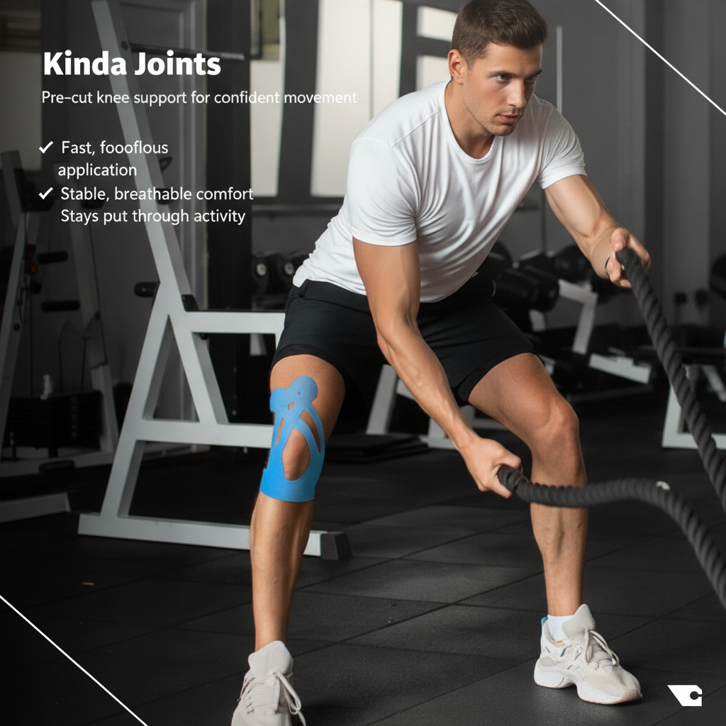 Kinderjoint Pre‑Cut Knee Kinesiology Tape, 10 PCS