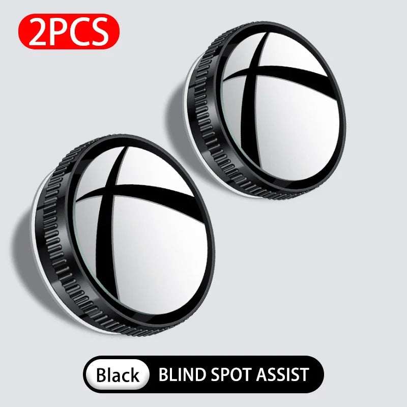 SEAMETAL Car Blind Spot Mirror Adjustable round Frame Wide-Angle Rearview Auxiliary Convex Mirror