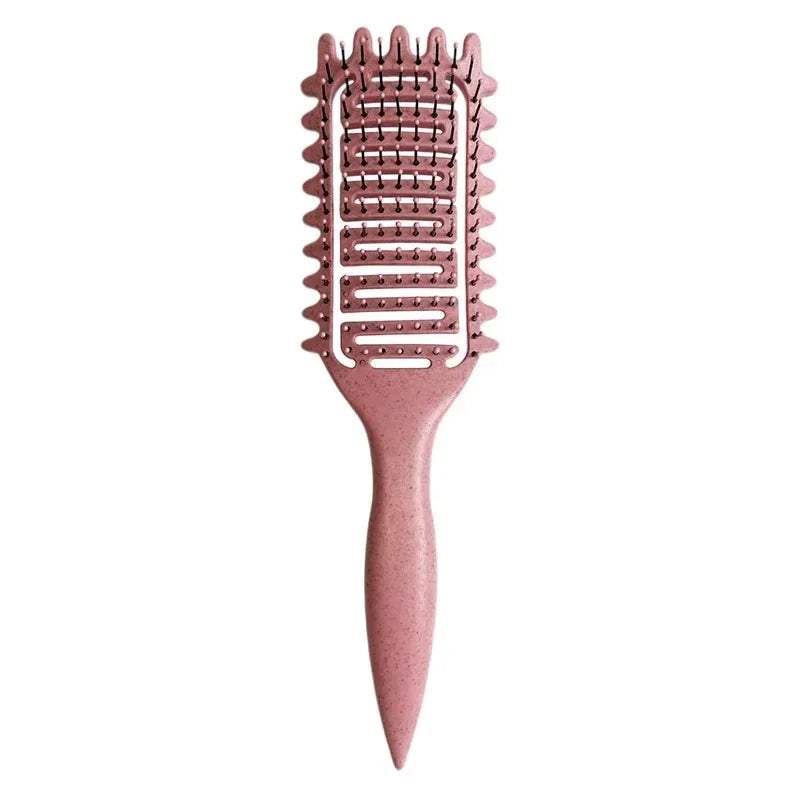 CurlCraft 3-in-1 Defining Brush pink vented detangling hairbrush for curls and waves styling